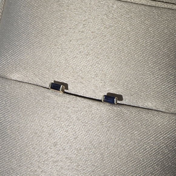 MAJ Sapphire Baguette Studs - Picture 3 of 3